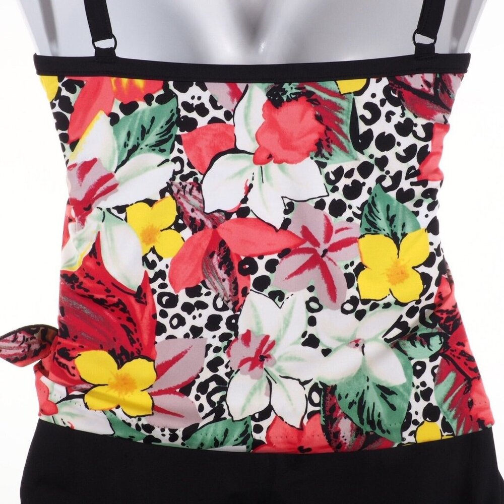 Le Cove Swimsuit Womens Size 12 One Piece Tummy Control Multi Color Floral - Picture 8 of 10